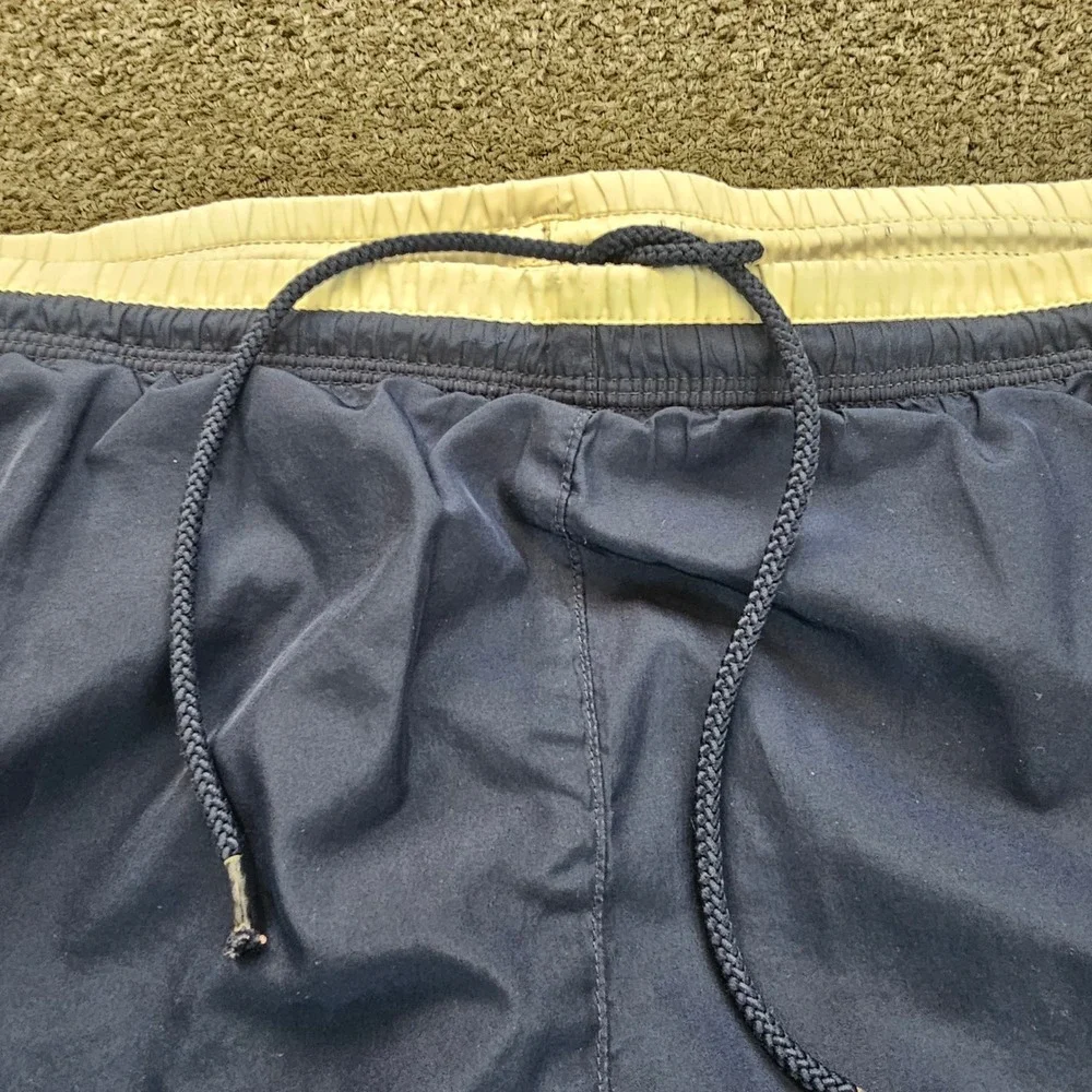 Vintage Adidas Track Pants Baggy Mens Large Navy Blue white 3‎ Stripe Mesh Lined